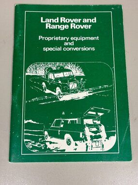 Vintage Land Rover Range Rover Proprietary Equipment Special Conversions Brochur